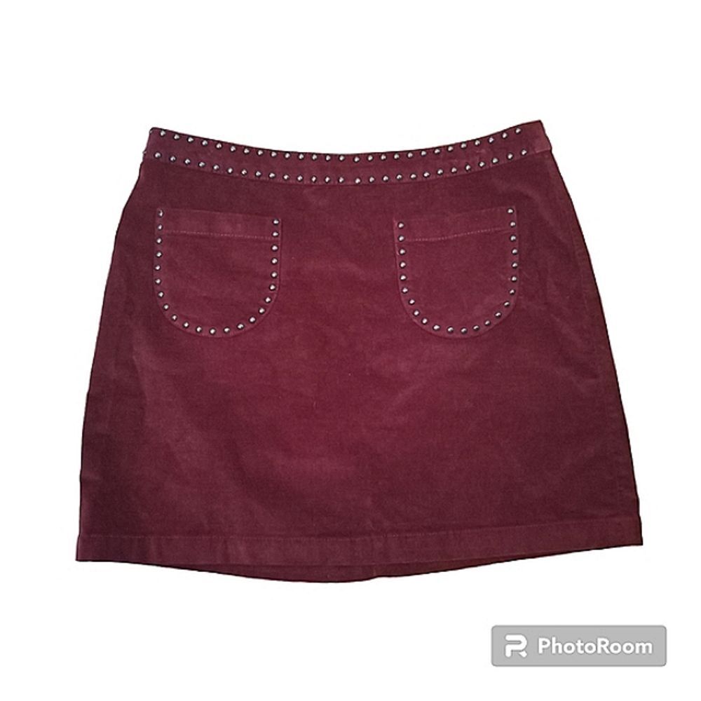 MOSSIMO SUPPLY CO Burgundy, Velvet, Courduroy Skirt Size 12